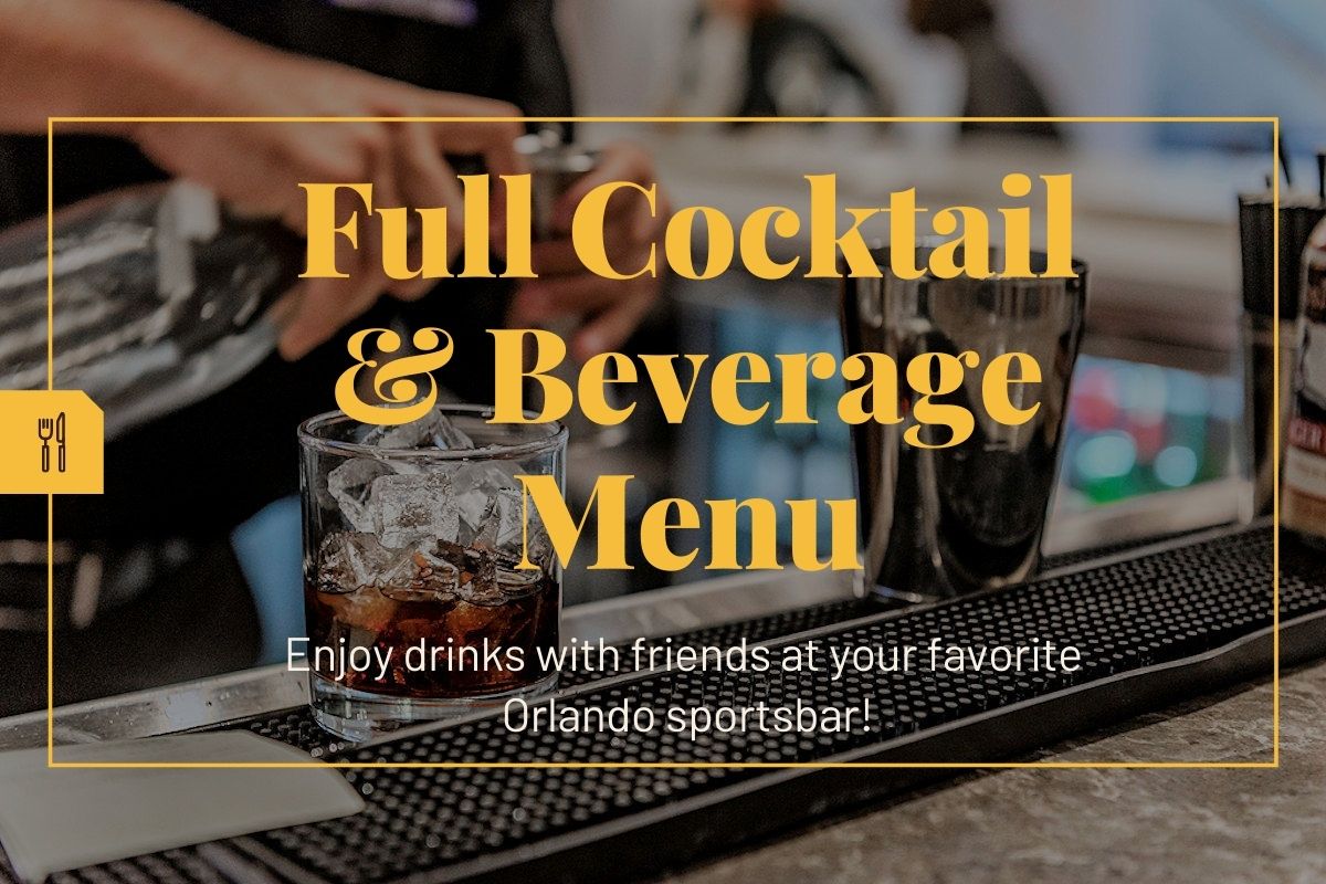 Shade Bar & Grill Orlando Full Cocktail & Beverage Menu